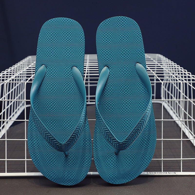 Slippers Flip-Flops Men'S Non-Slip Summer Distinctive Seaside Wear Trendy Soft Bottom Clip-Off Swimming Soft Bottom Beach Slippers - Image 1