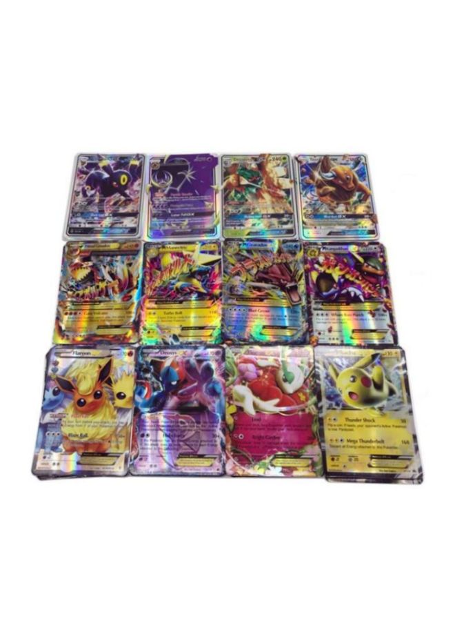 طقم بطاقات بوكيمون متنوعة مكون من 100 قطعة 7x5x7سم - Image 2