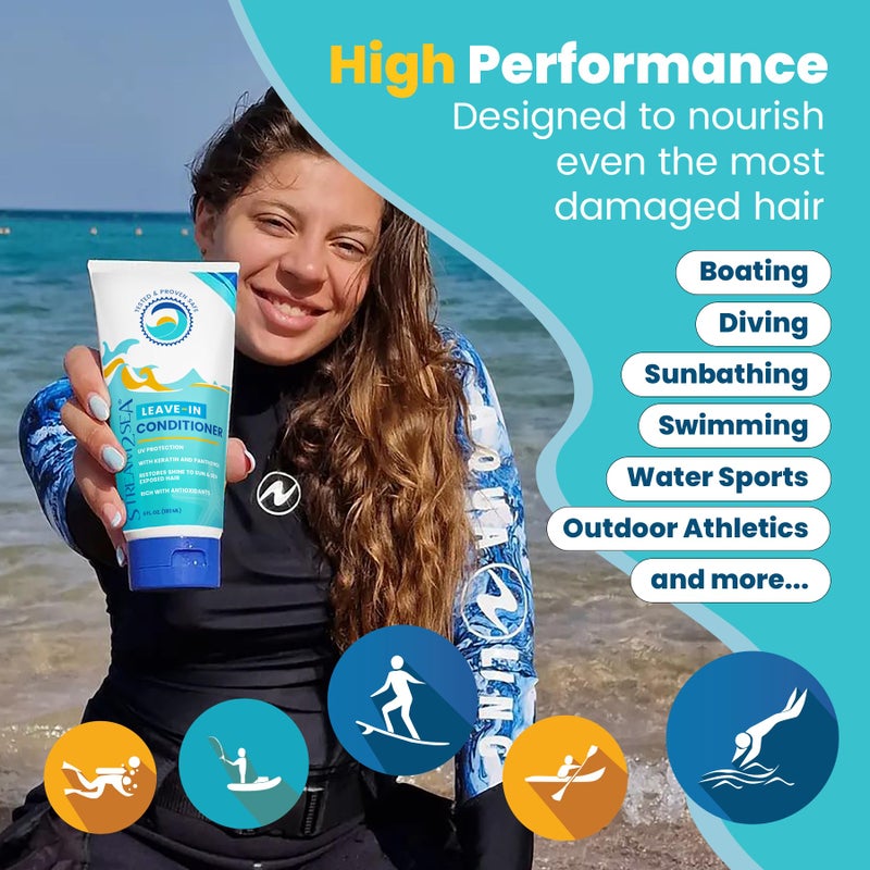 STREAM 2 SEA Leave-In Hair Conditioner Detangles & Replenish Hair Moisture Natural Reef Safe Formula - Sulfate and Paraben Free with UV Protection by Stream2Sea - Image 4