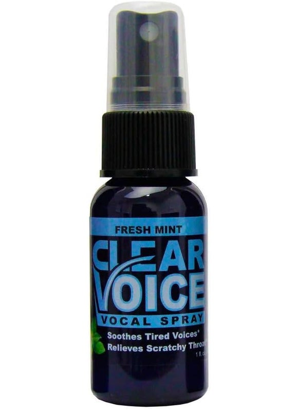 Clear Voice Clear Voice Oral Throat Spray Singing Ease Clarity Soothing Dampener Moisturizer Relief Vocal Eze Reducer Booster Treatment, Fresh Mint Flavor 1 Fl Oz 