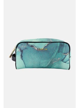 bebe Women Brand Logo Make Up Pouch, Green  - Image 1
