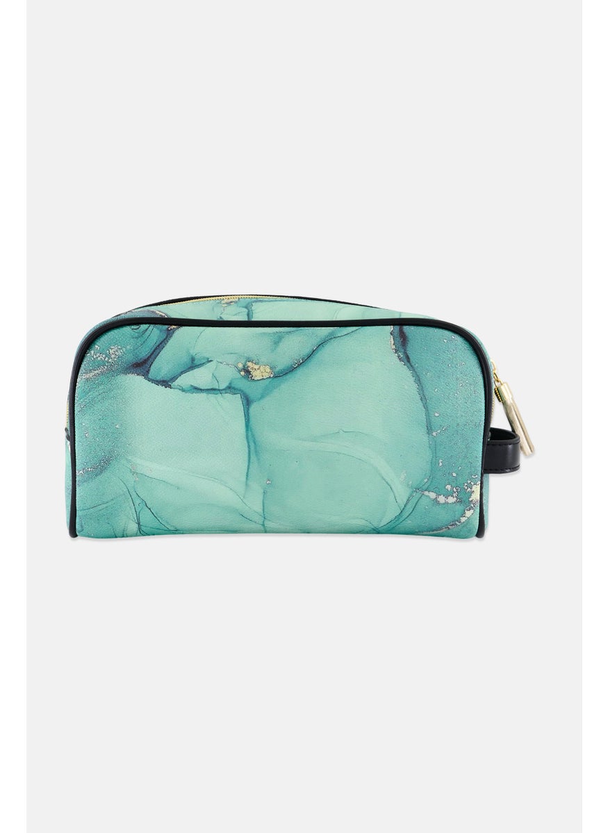 bebe Women Brand Logo Make Up Pouch, Green  - Image 2