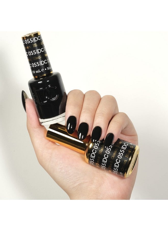 DAISY DND - Dnd Gel Polish Set 1 Each Of Black Gel Polish And Black Nail Polish 055 Black Ocean 0.5 Fl Oz - Image 1