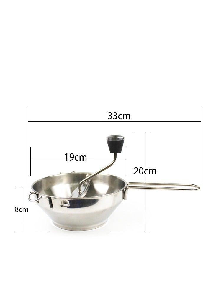 Stainless Steel Food Grinder, Kitchen Grinder with 3 Interchangeable Grinding Plates and Non-Slip Handle, Manual Stainless Steel Food Grinder for Jams - Image 5