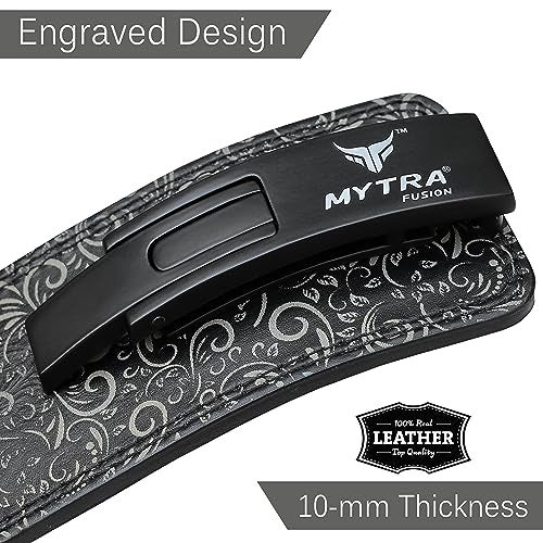 Mytra Fusion Gym Belt whit Buckle Weight Lifting Belt for Gym, Fitness, Workout, women & men Weightlifting Belt (Black, M) - Image 4