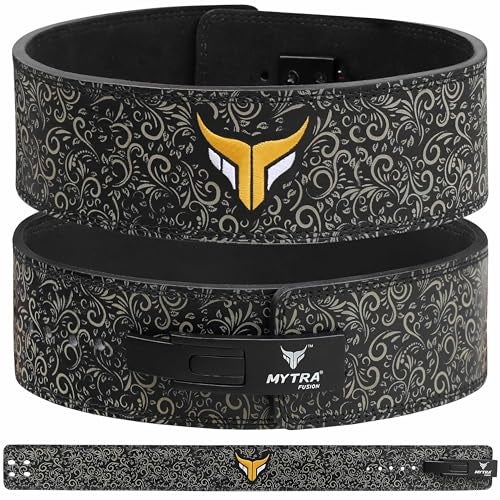 Mytra Fusion Gym Belt whit Buckle Weight Lifting Belt for Gym, Fitness, Workout, women & men Weightlifting Belt (Black, M) - Image 1