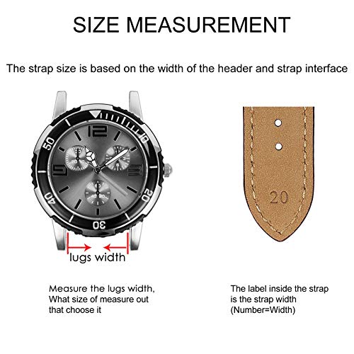 BISONSTRAP Watch Strap 14mm, Vintage Leather Replacement Watch Band, Brown - Image 5