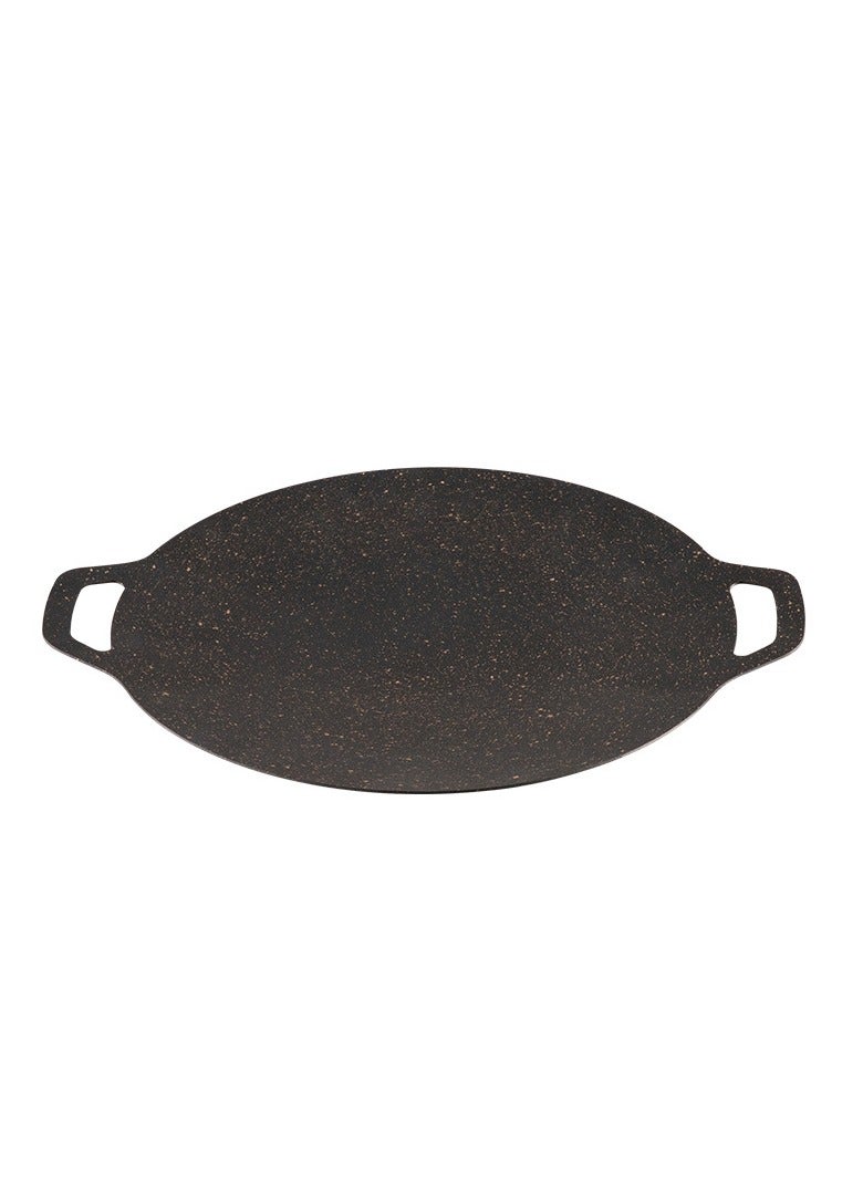 MIXDE 30cm Thickened BBQ Grill Pan,Meat Roasting Pan Uncoated Nonstick Cookware for home Gas and outdoor stoves  - Image 1