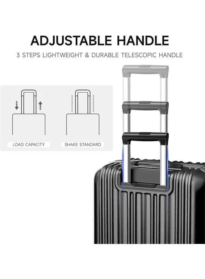 VUCATIN Luggage Sets Expandable Hardshell Luggage 3-piece (20/24/28)" Suitcase Sets with Universal Wheels ABS+PC Lightweight Travel Luggage with Lock - Image 2