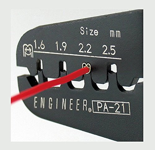 ENGINEER PA21 Universal Connector Crimping Pliers 175mm Made in Japan Precision Crimping Tool for Open Barrel Connectors Long Barrel Wing Type AWG 26 18 wires - Image 3