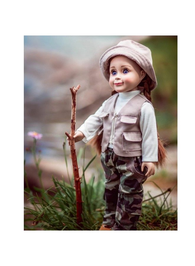 The Queen's Treasures 18 Inch Doll Clothes & Accessories 4 Pc Fishing Outfit With Pants Hat Vest & Shirt Compatible For Use With American Girl Dolls Doll Not Included - Image 2