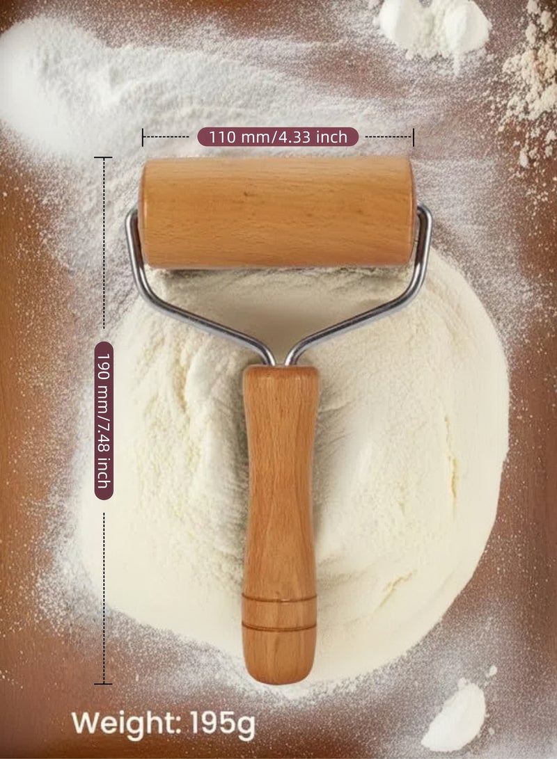 تشو داي نشابة عجين خشبية، مقاس ١٩٠×١١٠ مم، أدوات مطبخ للخبز والمعجنات والتورتيلا والبيتزا والكوكيز وغيرها. - Image 2