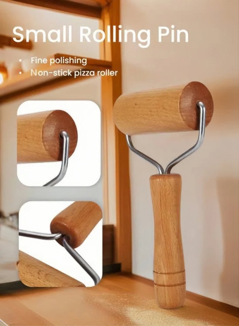 تشو داي نشابة عجين خشبية، مقاس ١٩٠×١١٠ مم، أدوات مطبخ للخبز والمعجنات والتورتيلا والبيتزا والكوكيز وغيرها. - Image 3