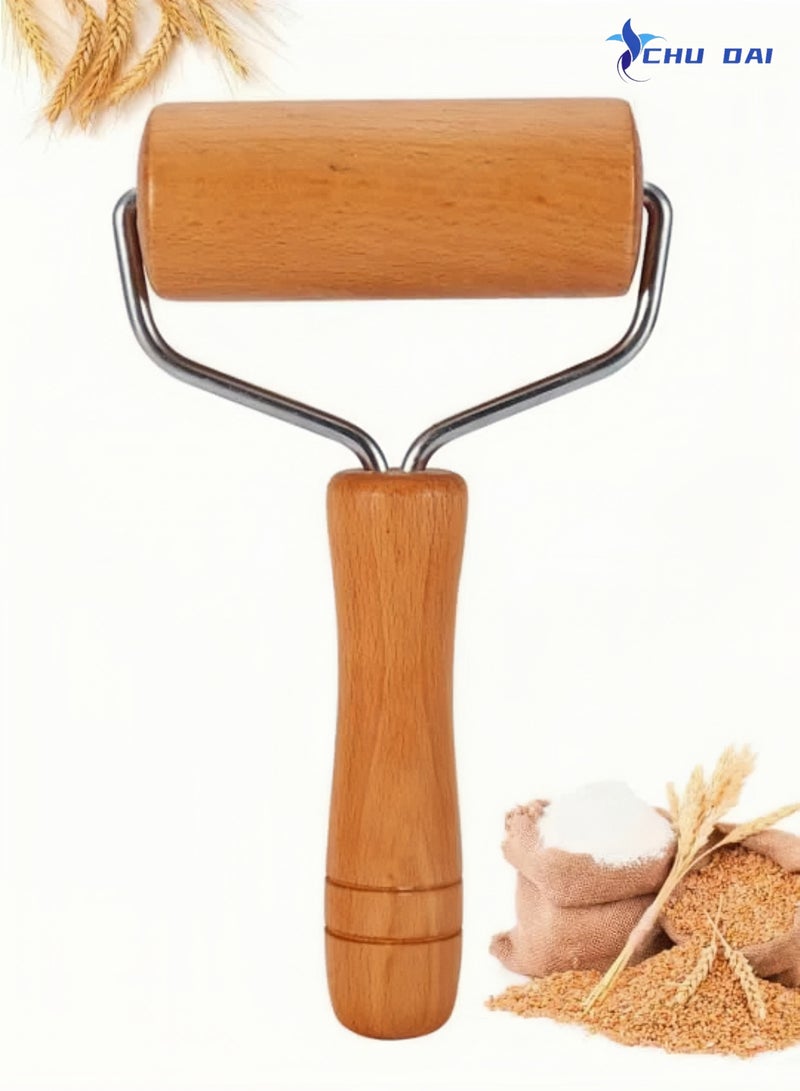 تشو داي نشابة عجين خشبية، مقاس ١٩٠×١١٠ مم، أدوات مطبخ للخبز والمعجنات والتورتيلا والبيتزا والكوكيز وغيرها. - Image 1