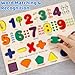 Attmu Number Puzzle Wooden Puzzles for Toddlers Shape Learning Puzzles Toddler Toys with Puzzle Board Letter Blocks Preschool Educational for Girls Boys Pattern Number - Image 4