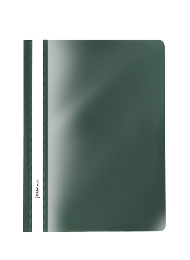ErichKrause ملف تقرير بحجم A4 مكون من 20 قطعة مع مشبك باللون الأخضر الداكن - Image 3