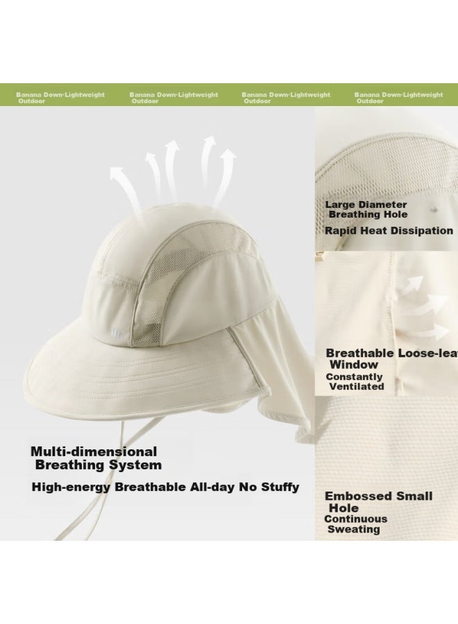 Beneunder Fisherman Hat Sun Hat Men's Sun Hat Mountaineering Hat Fishing Hat Sun Hat Neck Protection Anti-uv As517 Gray - Image 2