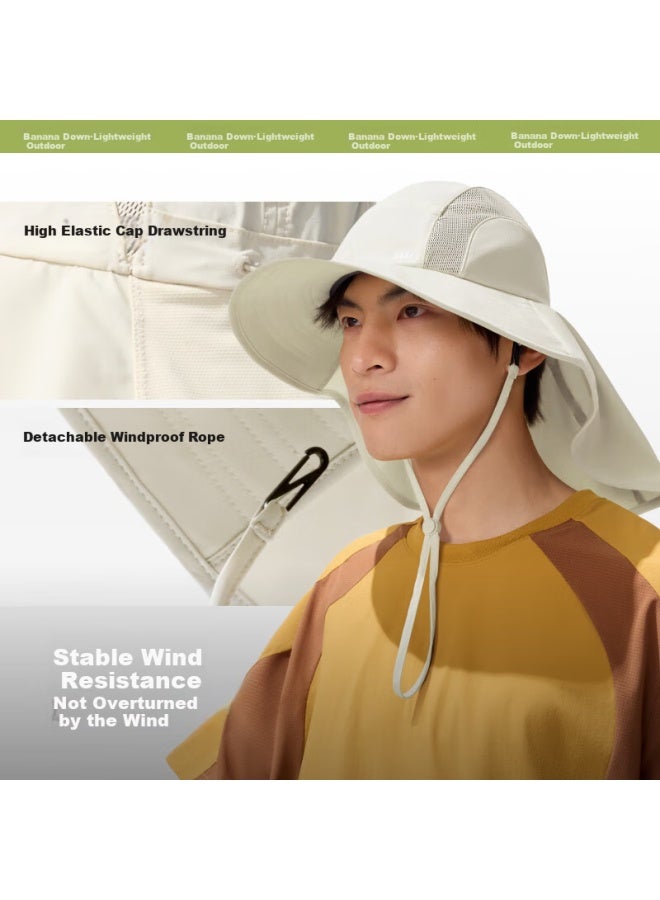 Beneunder Fisherman Hat Sun Hat Men's Sun Hat Mountaineering Hat Fishing Hat Sun Hat Neck Protection Anti-uv As517 Gray - Image 1