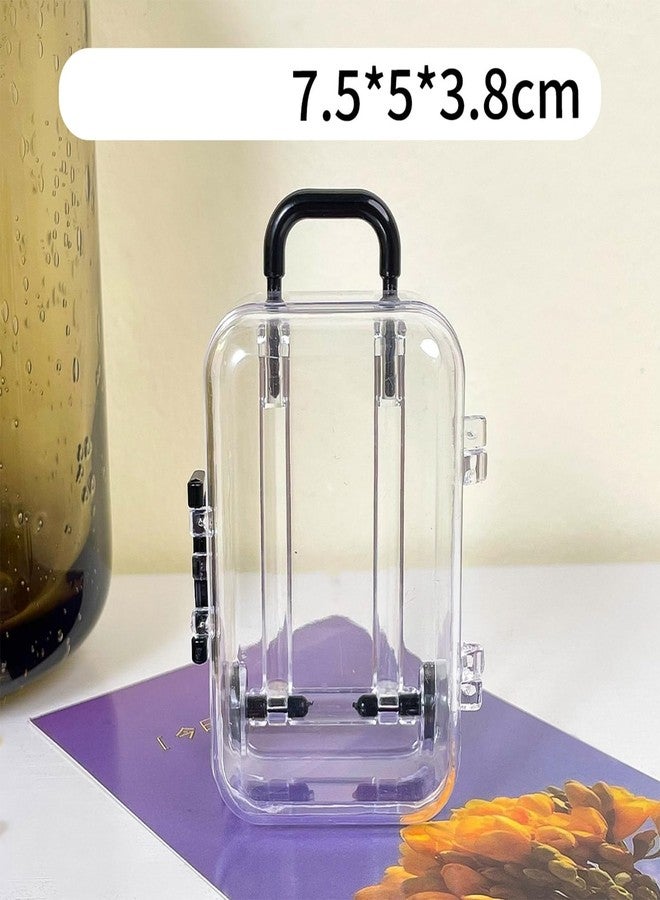 حقيبة سفر صغيرة من أوفر تو يو، حقيبة سفر بلاستيكية مصغرة، إكسسوارات دمى، صندوق ألعاب صغير، حقيبة يد صغيرة، صندوق تخزين أمتعة، ديكور بيت الدمى، كبيرة، زرقاء - Image 5