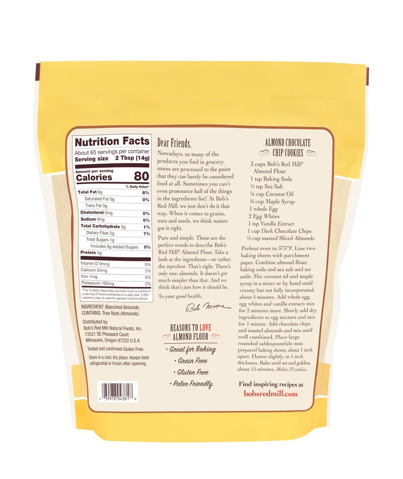 Bob's Red Mill دقيق اللوز الفائق النعومة من بوب's ريد ميل - 32 أونصة (عبوة من 4) - Image 3