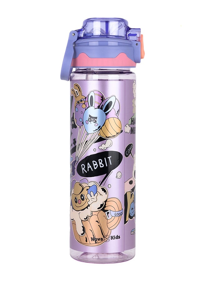 Nova kids زجاجة مياه بشفاطة 700 مل - بنفسجي - Image 3