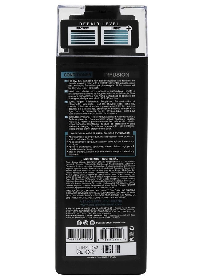 Truss Infusion Conditioner For Dry Damaged Hair 100% Vegan Base Deeply Hydrates Protects & Restores For Strong Soft Shiny Hair Anti Aging Conditioner For Color Treated Hair  - Image 2