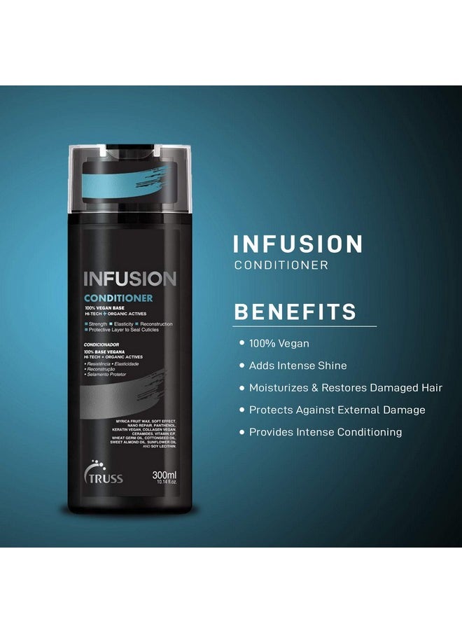 Truss Infusion Conditioner For Dry Damaged Hair 100% Vegan Base Deeply Hydrates Protects & Restores For Strong Soft Shiny Hair Anti Aging Conditioner For Color Treated Hair  - Image 5