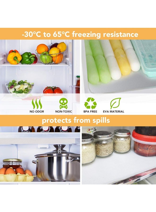 Hihonor Refrigerator Liners Mats Washable and Reusable,Waterproof and Moisture-Proof Drawer Mat,BPA Free,Non Slip Dining Mat,for Fridge Glass Shelf, Cabinet, Drawer, Freezer Safe,45x150 cm(Clear)  - Image 2