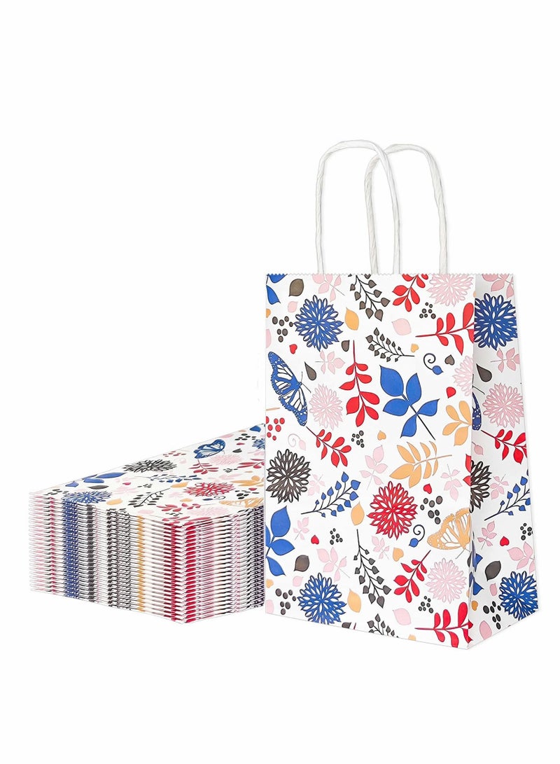 Floral Paper Party Favor Bags - 8.7x6.3x3.1 Inch-12PCS - Image 1