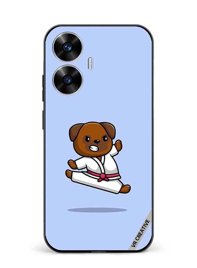 VR CREATIVE Protective Case Cover For Realme C55 Karate Dog Design Multicolour - Image 1