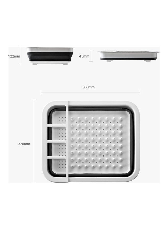 رف مجفف أطباق قابل للطي أبيض/ أسود 320 x 360مم - Image 5