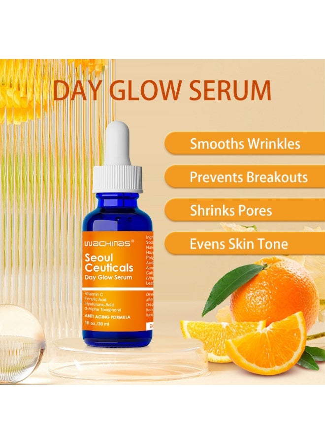 wachinas SeoulCeuticals Korean Skin Care 20% Vitamin C Hyaluronic Acid Serum + CE Ferulic Acid - Potent Anti Aging, Anti Wrinkle Korean Beauty 1oz - Image 4