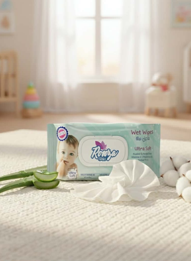 رونزا مناديل رونزا المبللة للأطفال - 120 منديل (مدعمة بفيتامين E) - Image 2