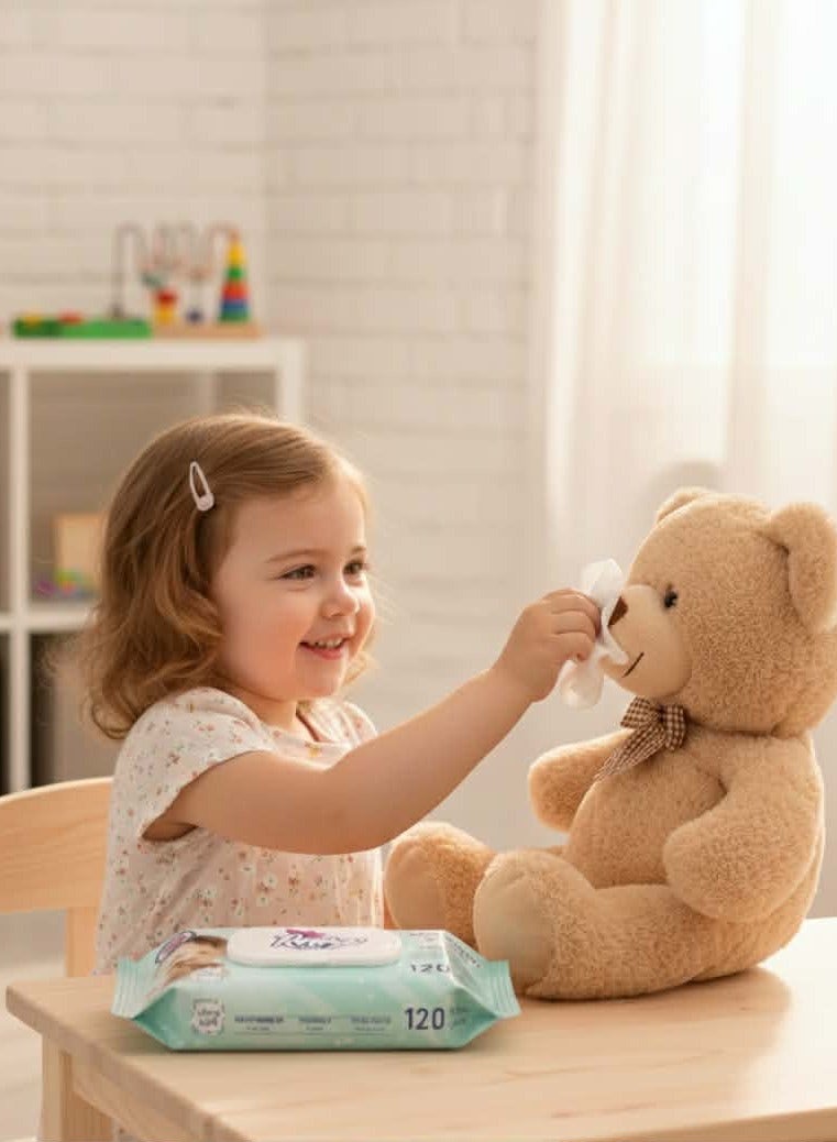 رونزا مناديل رونزا المبللة للأطفال - 120 منديل (مدعمة بفيتامين E) - Image 3