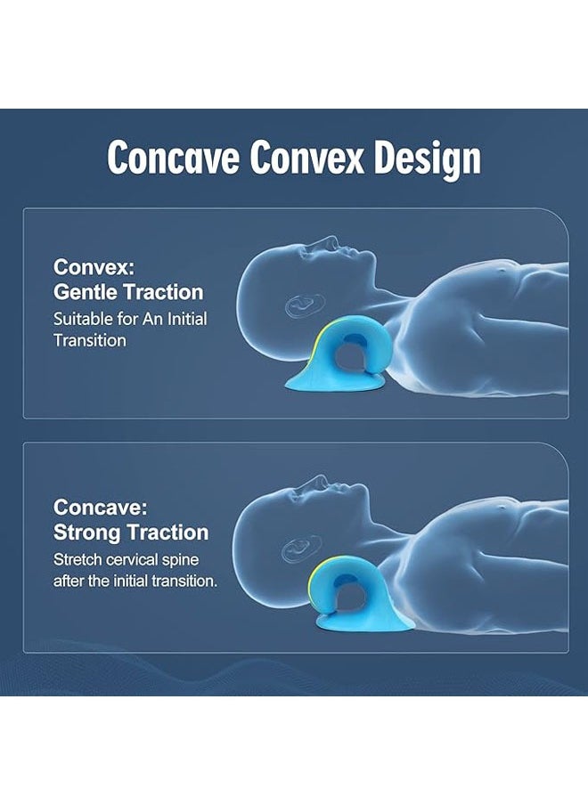 Arabest Portable Cervical Neck Pillow,  Neck and Shoulder Relaxer for Pain Relief, Muscle Relax and TMJ Pain Relief (Blue)  - Image 3
