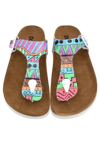 DOGO Flip Flops for Women - Vegan Leather and Handmade Women’s Flip Flops, Colors of Patterns Design - Image 4