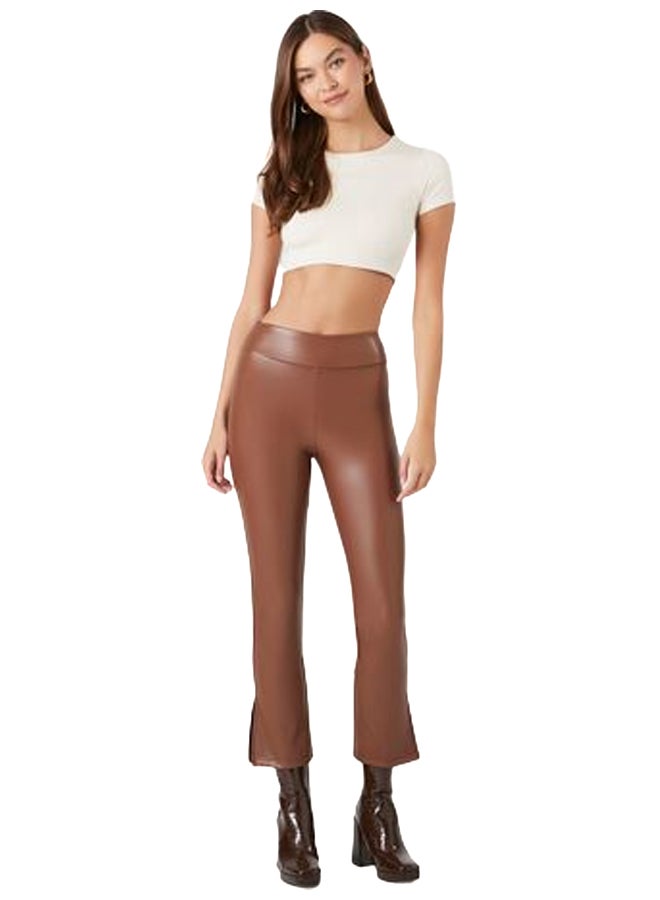 FOREVER 21 Faux Leather Ankle Leggings - Image 1
