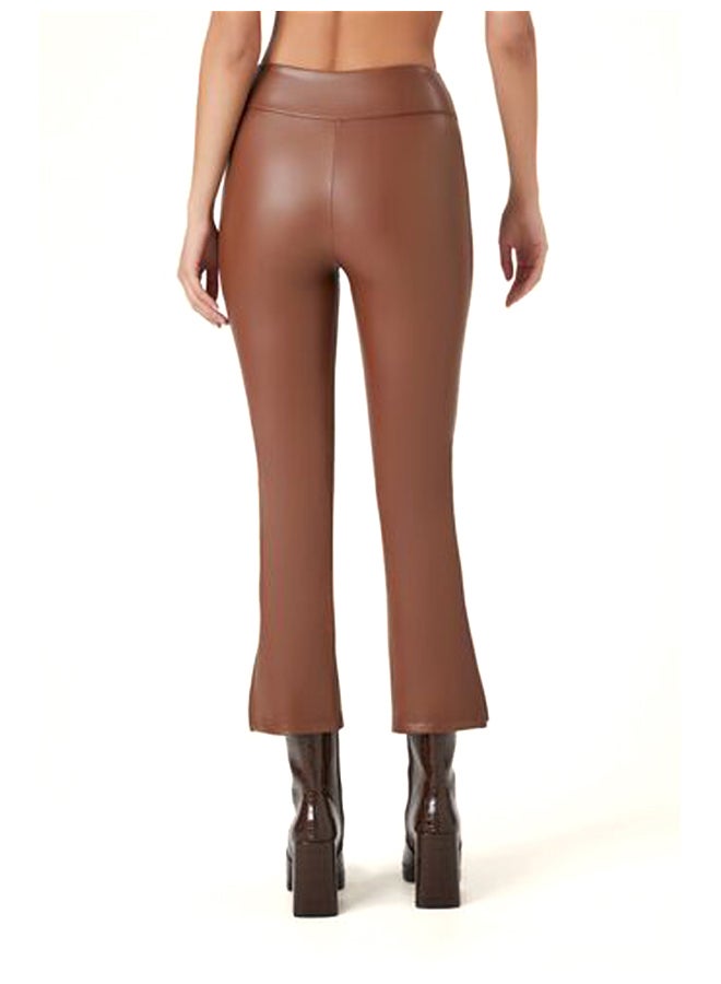 FOREVER 21 Faux Leather Ankle Leggings - Image 3