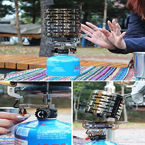 VGEBY Portable Camping Heater Stove, Stainless Steel Mini Tent Heater with High Efficiency Heating & Rapid Setup Design for Outdoor Use, Compact Folding Sto - Image 3