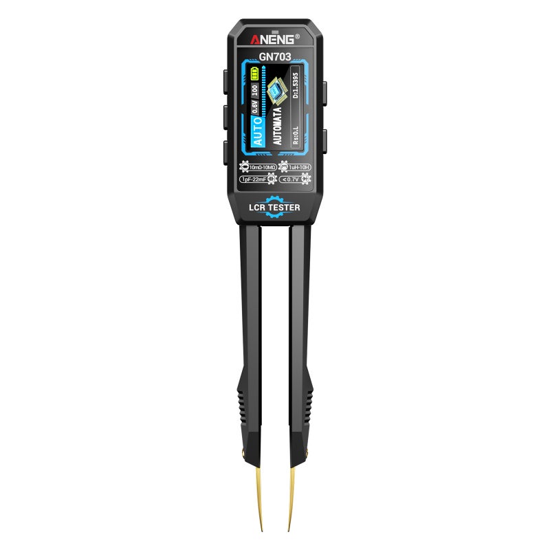 Lcr Tweezer Meter Black - 0.5% Accuracy 3 Test Frequencies Auto Component Identification Compact All-In-One Smd Component Tester for Electronics Technicians Hobbyists - Image 1