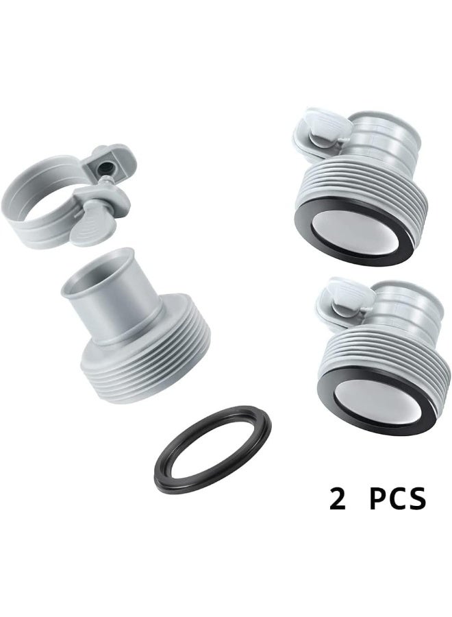 Generic Pair of covers and 2 hose adapters for water pump for Intex 1500 2500, 25009 10722 filter pumps  - Image 4