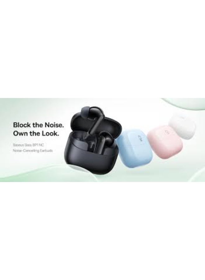 Baseus Bass BP1 NC Hybrid Active Noise Cancelling Wireless Earbuds, 12mm Super-Bass Driver, 41H Playtime, Bluetooth 6.0, IP55 Waterproof, 4-Mic AI ENC, 24 Customizable EQ Blue - Image 2