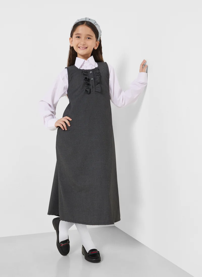 hayas closet Ruffled Pinafore Dress