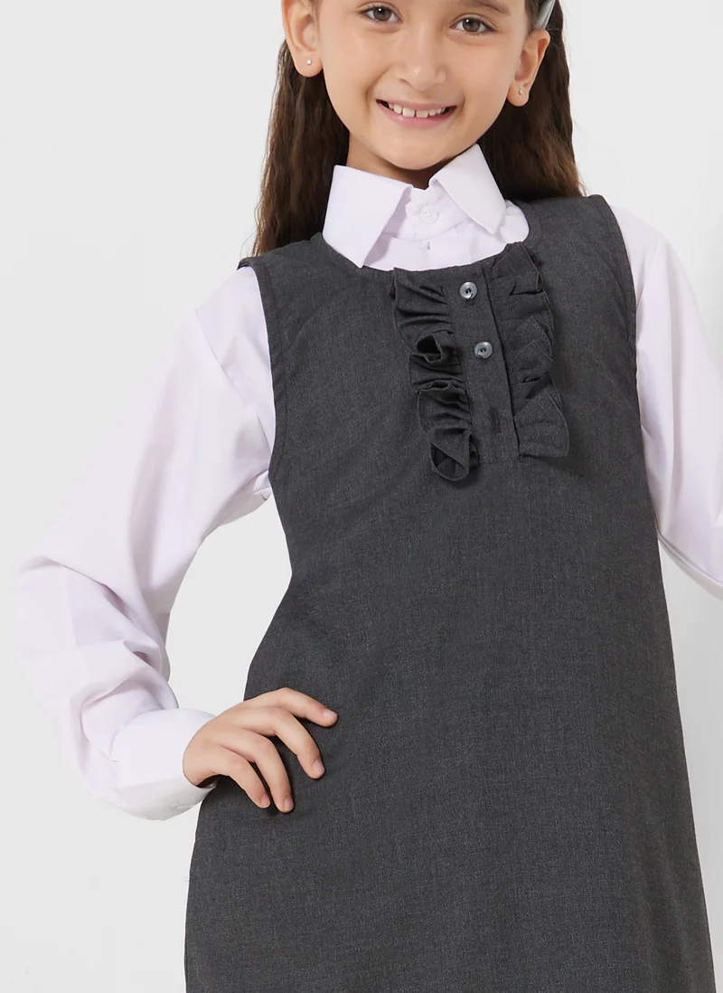 hayas closet Ruffled Pinafore Dress