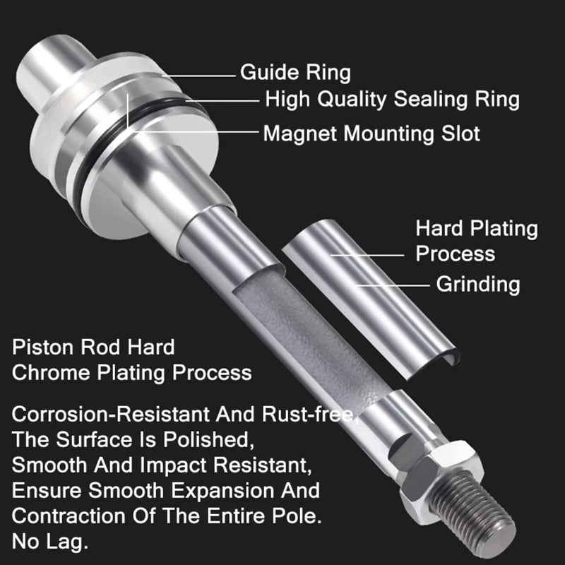 Small Pneumatic Cylinder Double Acting 32mm Bore 250mm Stroke High Thrust - Image 3