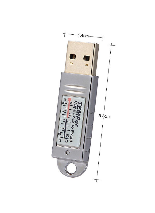 Pcsensor - USB Thermometer Temperature Sensor Data Logger Recorder for PC Laptop Silver - Image 1