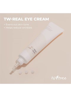 ISNTREE كريم العيون TW-REAL كريم العيون الكوري للهالات السوداء والانتفاخات تحت العينين 1.01 أونصة سائلة - العناية العلاجية - تقليل الخطوط الدقيقة والانتفاخات والجفاف - البقع الباهتة تحت العينين  - Image 2