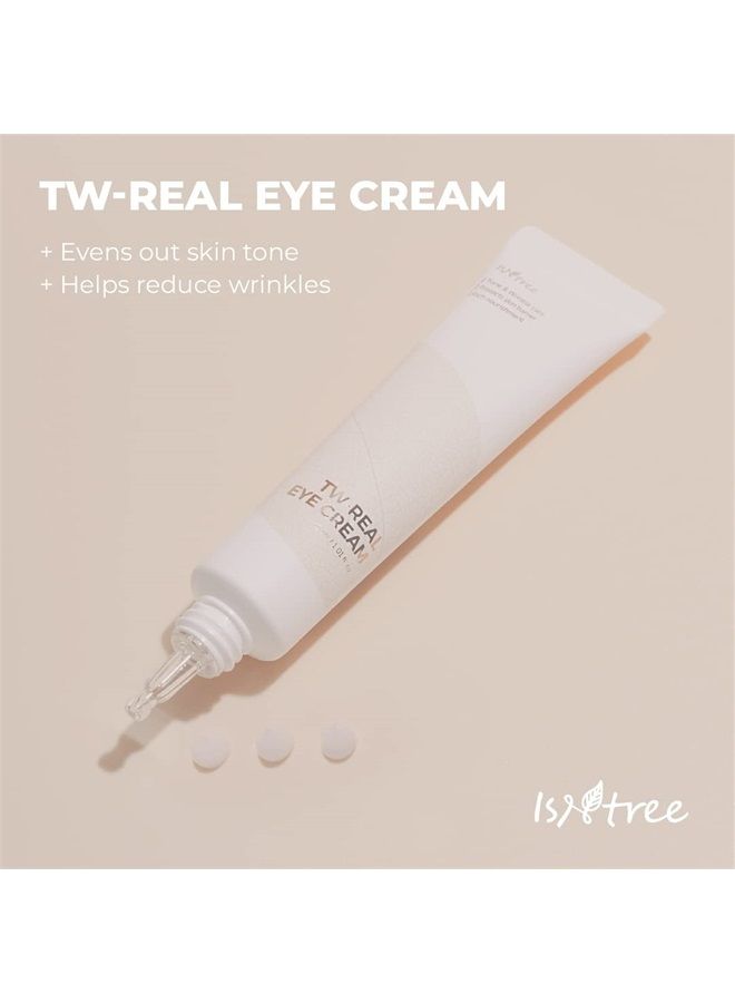 IsNtree كريم العيون TW-REAL كريم العيون الكوري للهالات السوداء والانتفاخات تحت العينين 1.01 أونصة سائلة - العناية العلاجية - تقليل الخطوط الدقيقة والانتفاخات والجفاف - البقع الباهتة تحت العينين - Image 2