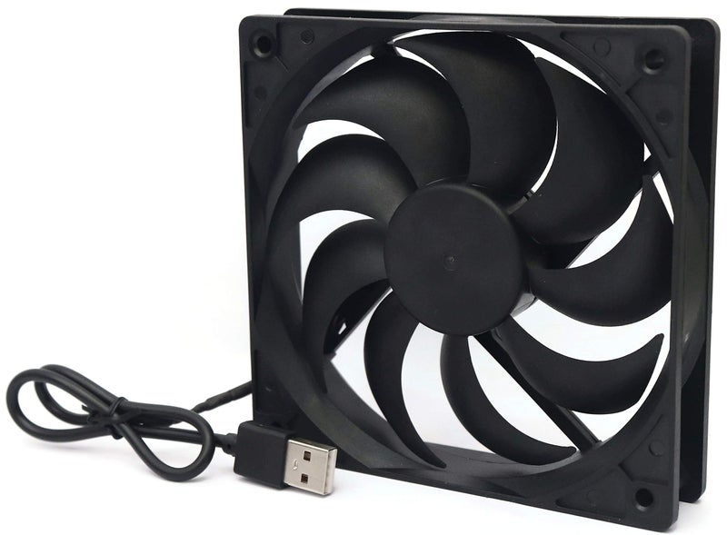 Electronicspices Electronic Spices PC Cooling Fan With USB Connector For PC case, CPU cooler 4.75 INCH, Black (120x25MM) - Image 3