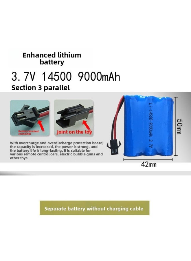 Toy Remote Control Car Rechargeable Battery Pack 3.7V14500 Lithium Battery 18650 Large Capacity 4.8V6V7.2V9.6V 